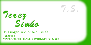 terez simko business card